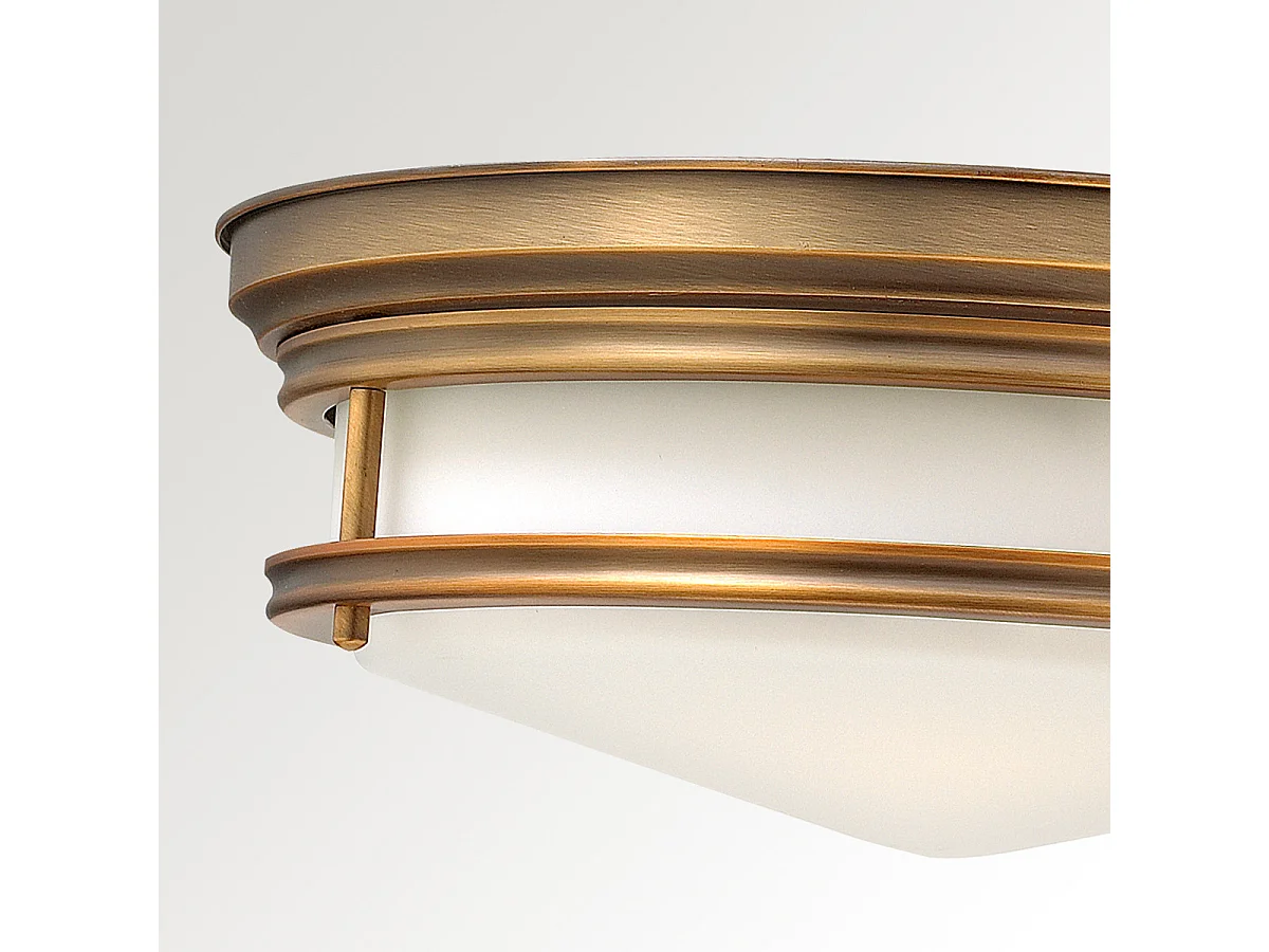 Elstead Hadley 3 Ljus Semi Flush Ceiling Light Borstad brons, E27