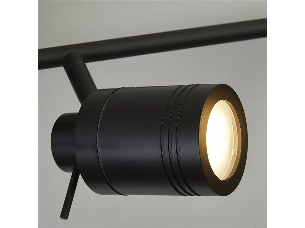 Searchlicht Samson 4-flammiger IP44 Badezimmerspot SplitBar, Mattschwarz IP44