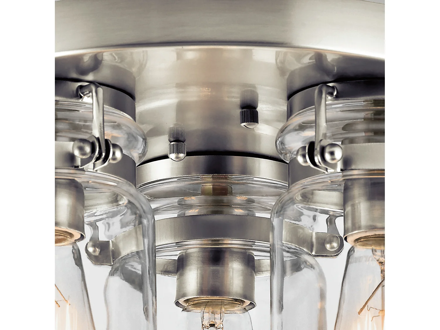 Elstead Brinley 3 ljus infälld taklampa Borstad nickel, E27