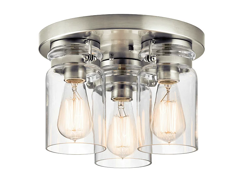 Elstead Brinley 3 ljus infälld taklampa Borstad nickel, E27