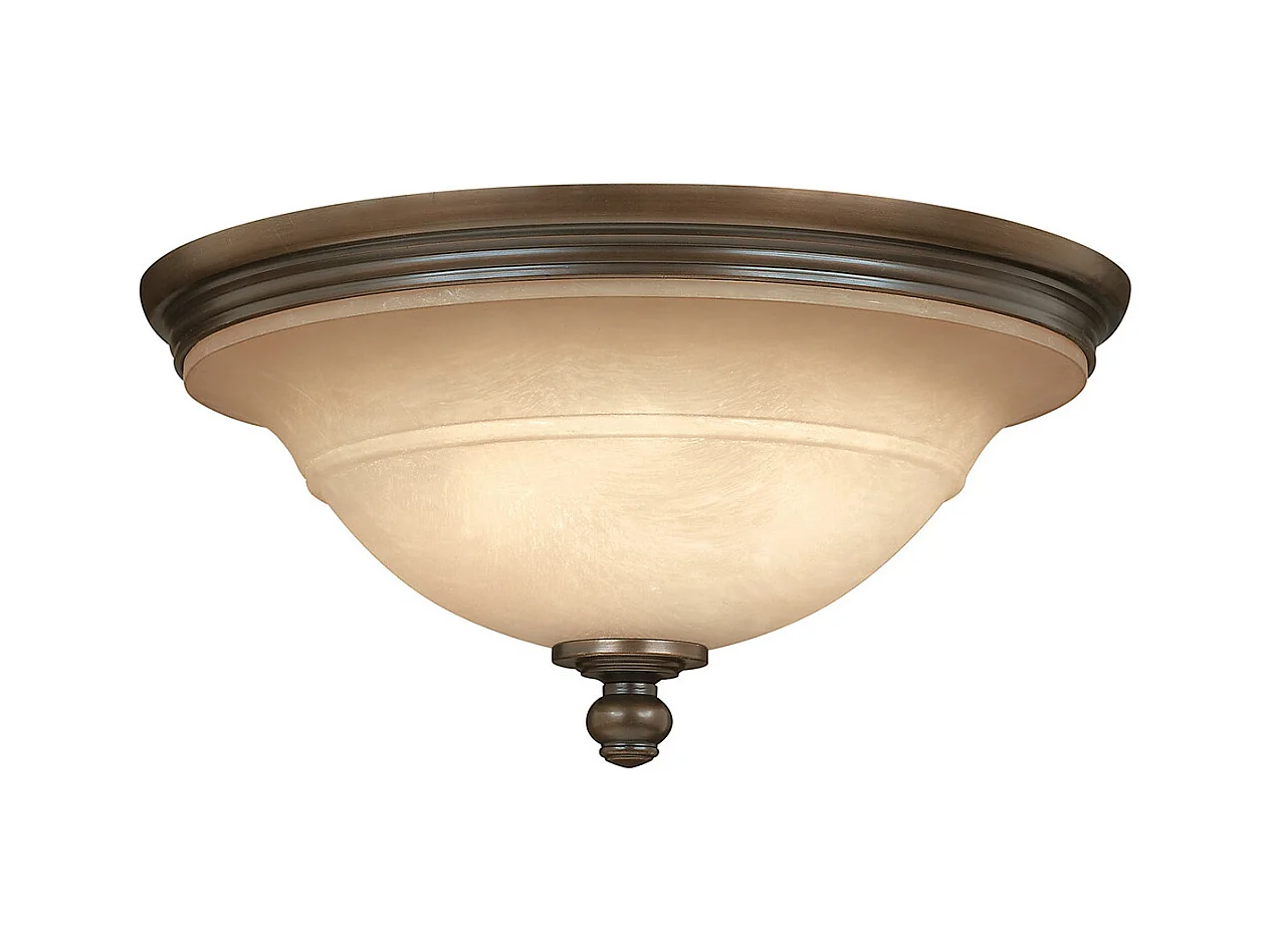 Elstead Plymouth - 3 licht Semi Flush Deckenleuchte Olde Bronze, E27