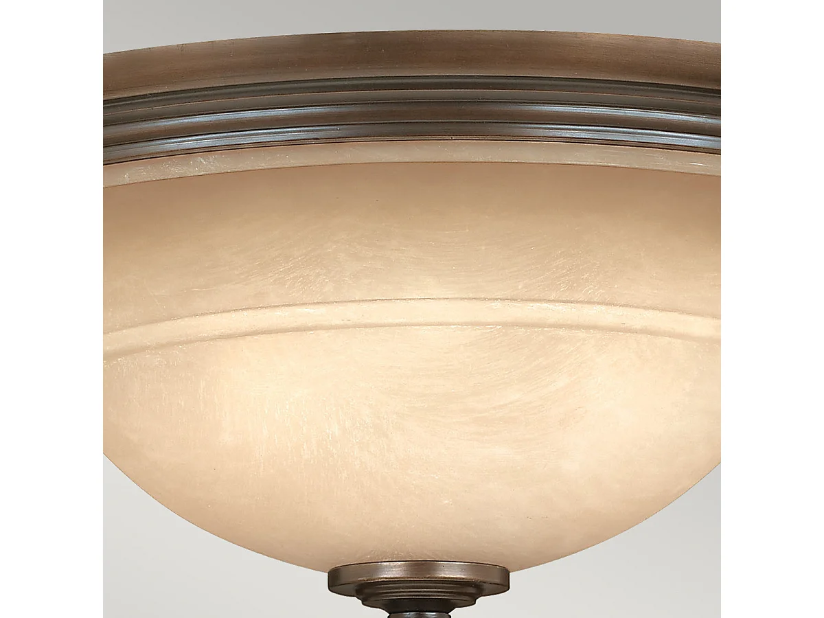 Elstead Plymouth - Plafoniera Semi Flush 3 Luci Bronzo Antico, attacco E27
