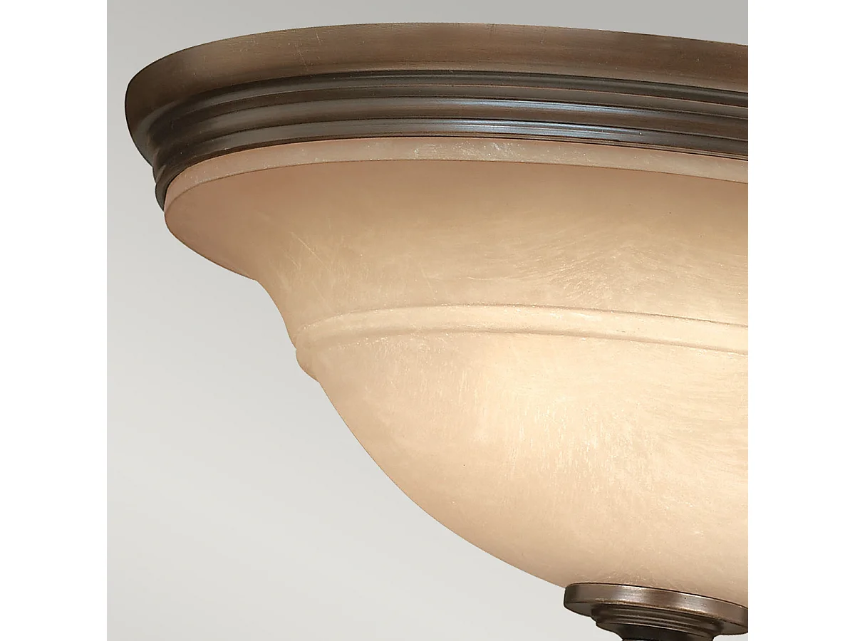 Elstead Plymouth - Plafoniera Semi Flush 3 Luci Bronzo Antico, attacco E27