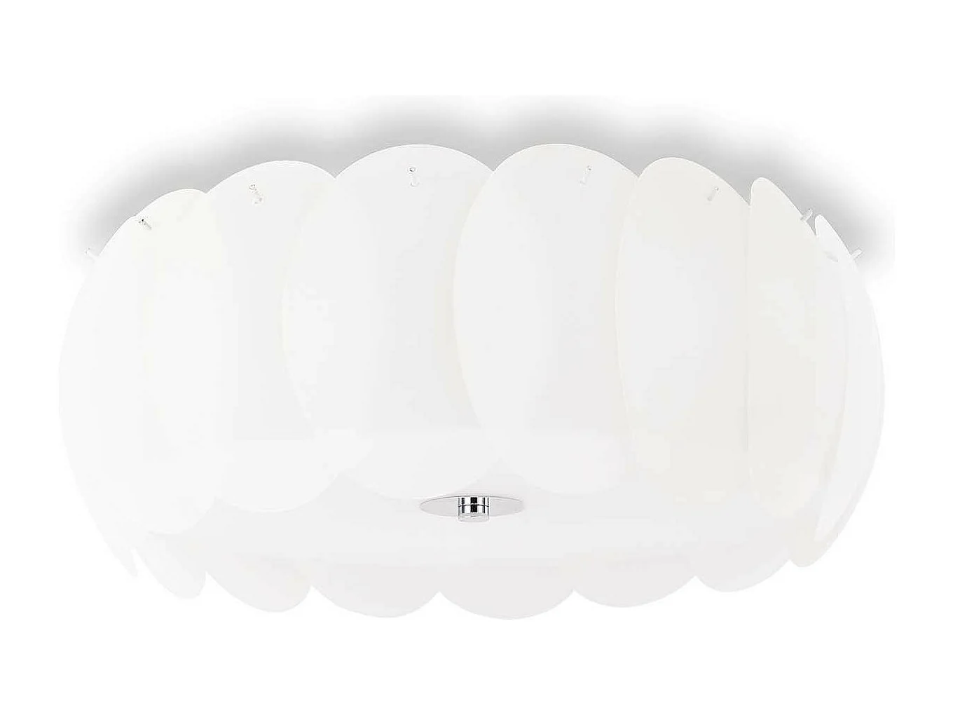 Ideal Lux Ovalino Grand plafonnier à 8 ampoules blanc, E27
