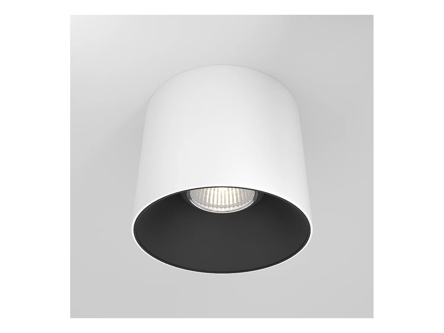 Maytoni Alfa LED Downlight montato su superficie bianco, nero, 10cm 3000K