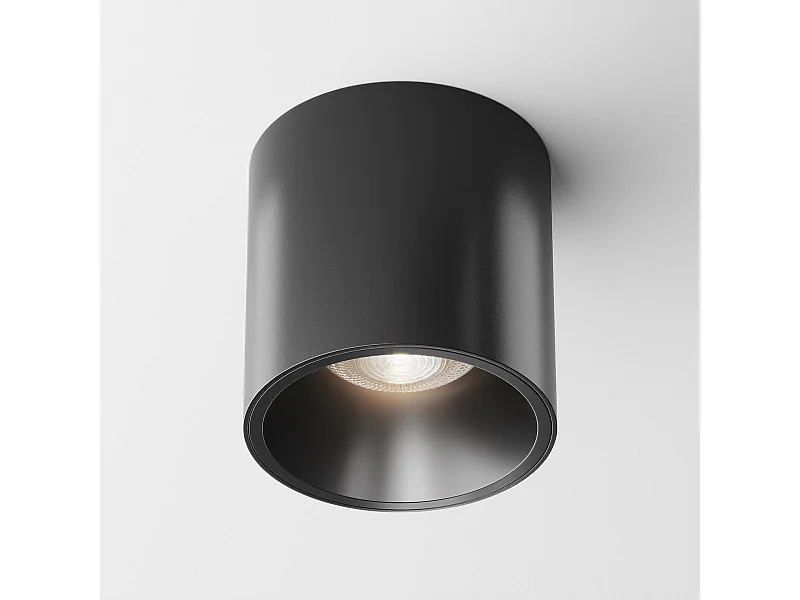 Maytoni Alfa LED Downlight monté en surface Noir, 900lm, 4000K