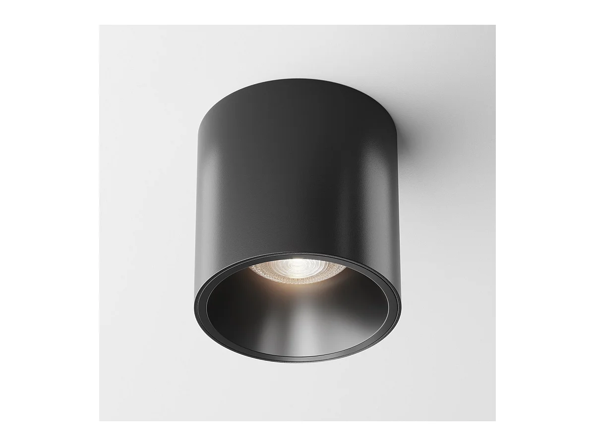 Maytoni Alfa LED Downlight montato su superficie nero, 900lm, 4000K
