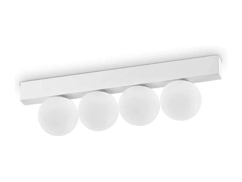 Ideal Lux PING PONG 4-flammige Kugel-Deckenleuchte, Weiß, 1000 lm, 3000 K