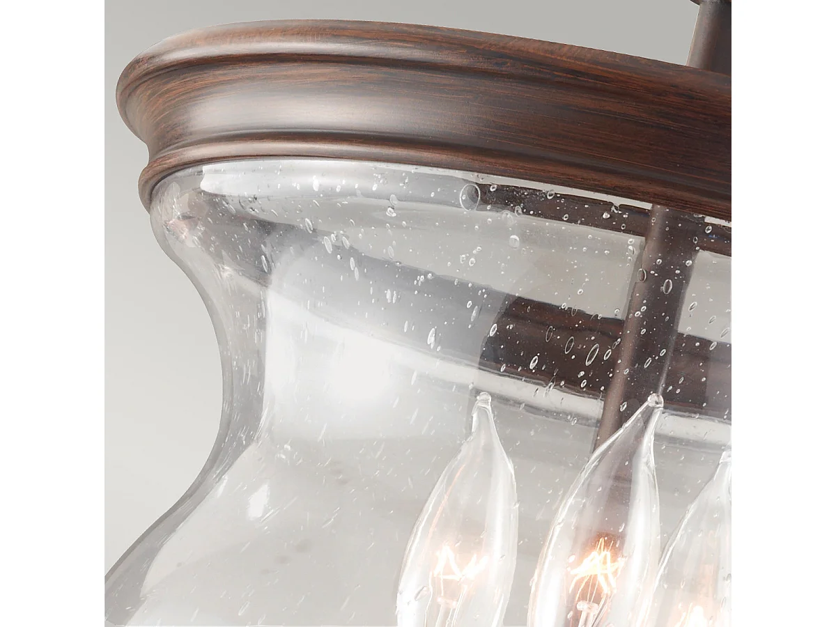 Elstead Pickering Lane 3 Ljus Semi Flush Ceiling Light Antik Brons, E14