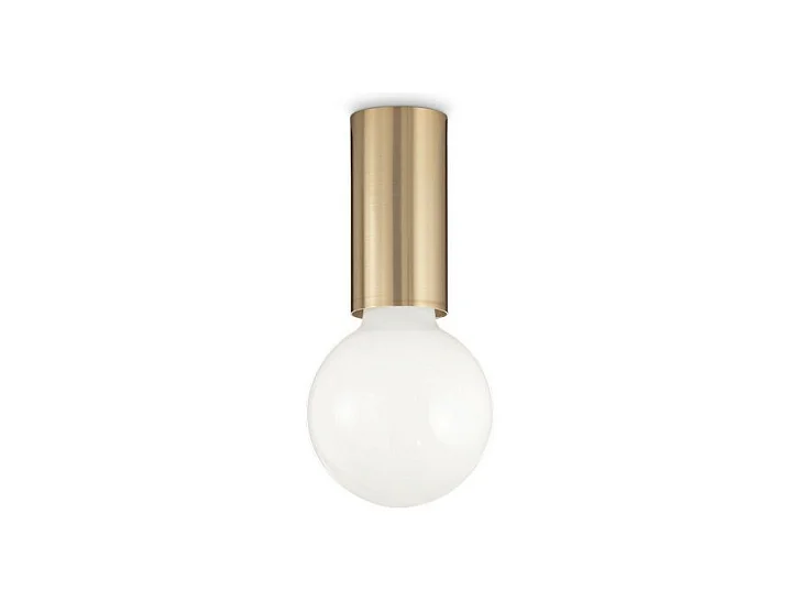 Ideal Lux PETIT Plafonnier semi-encastré d'intérieur à 1 lumière, laiton satiné, E27