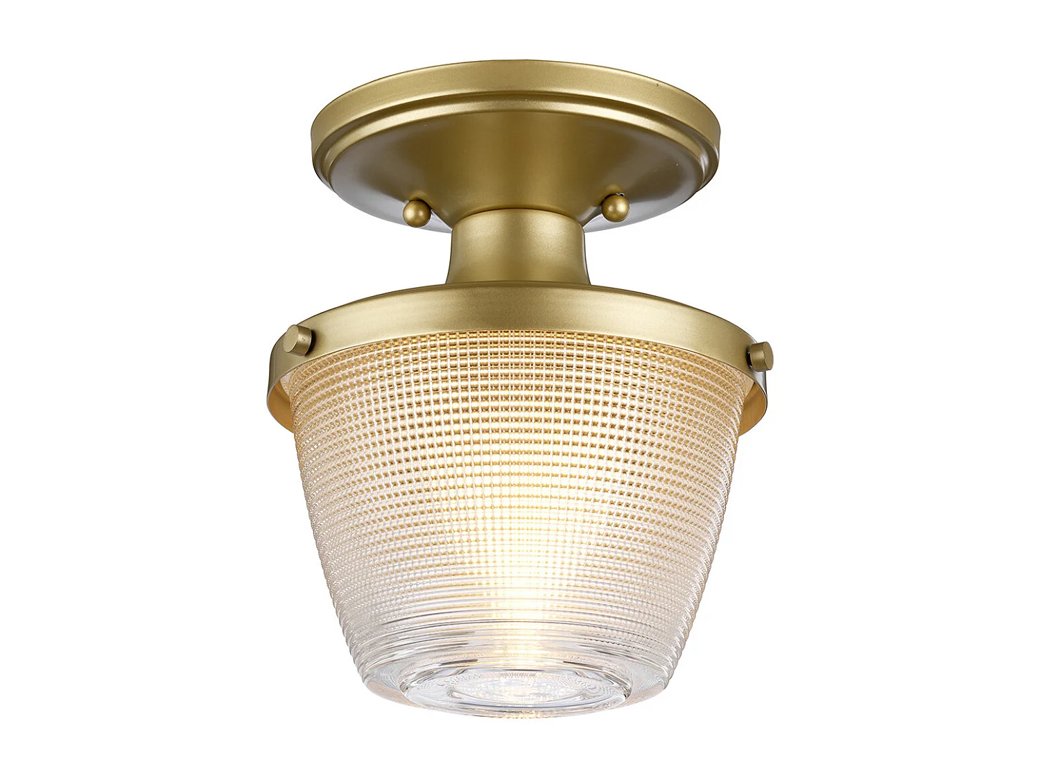 Elstead Dublin 1 lätt semi-spolfäste, målad naturmässing, IP44, E27