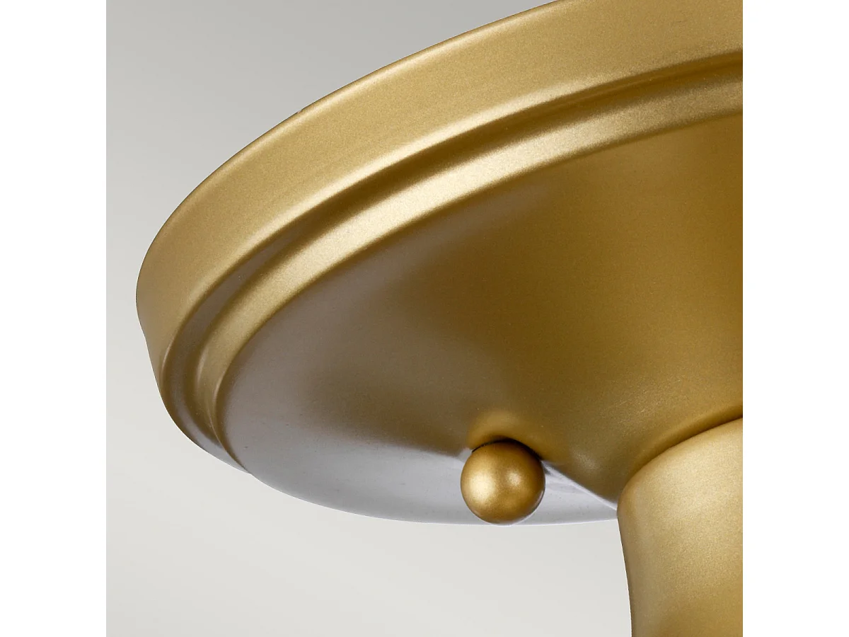 Elstead Dublin 1 lätt semi-spolfäste, målad naturmässing, IP44, E27