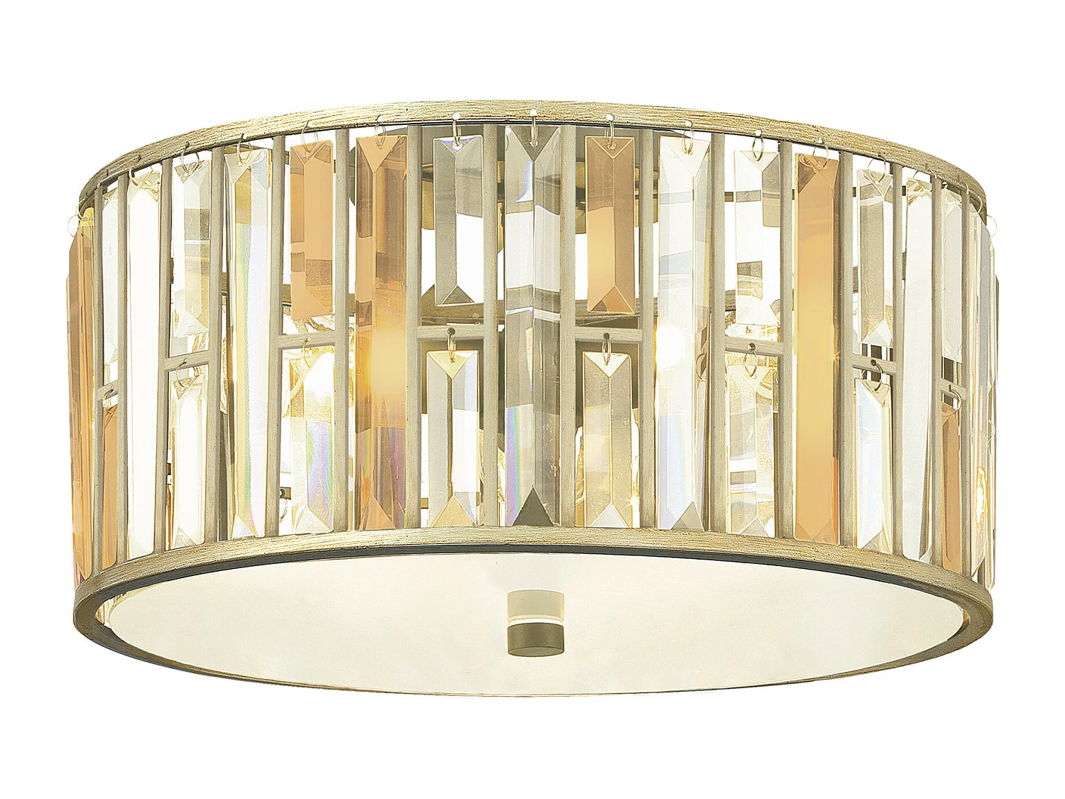 Elstead Gemma - 3 licht Flush Mount Deckenleuchte Silver Leaf, E27