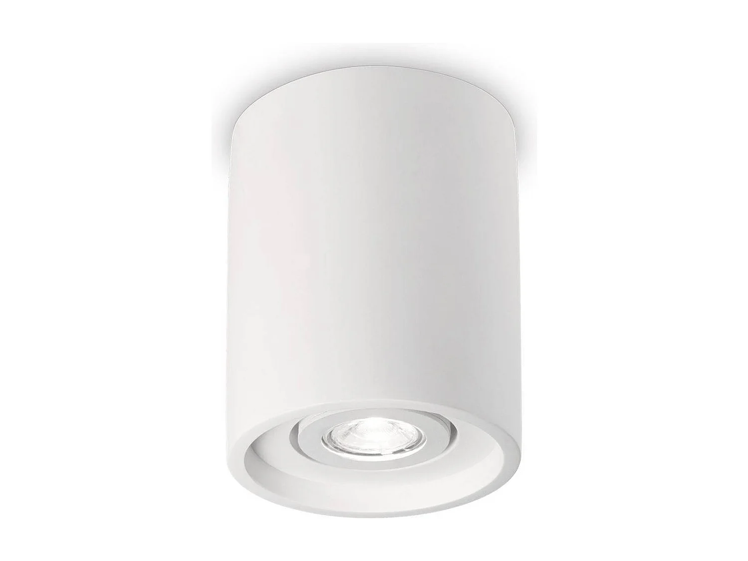 Ideal Lux Oak Downlight à 1 lumière, rond, blanc