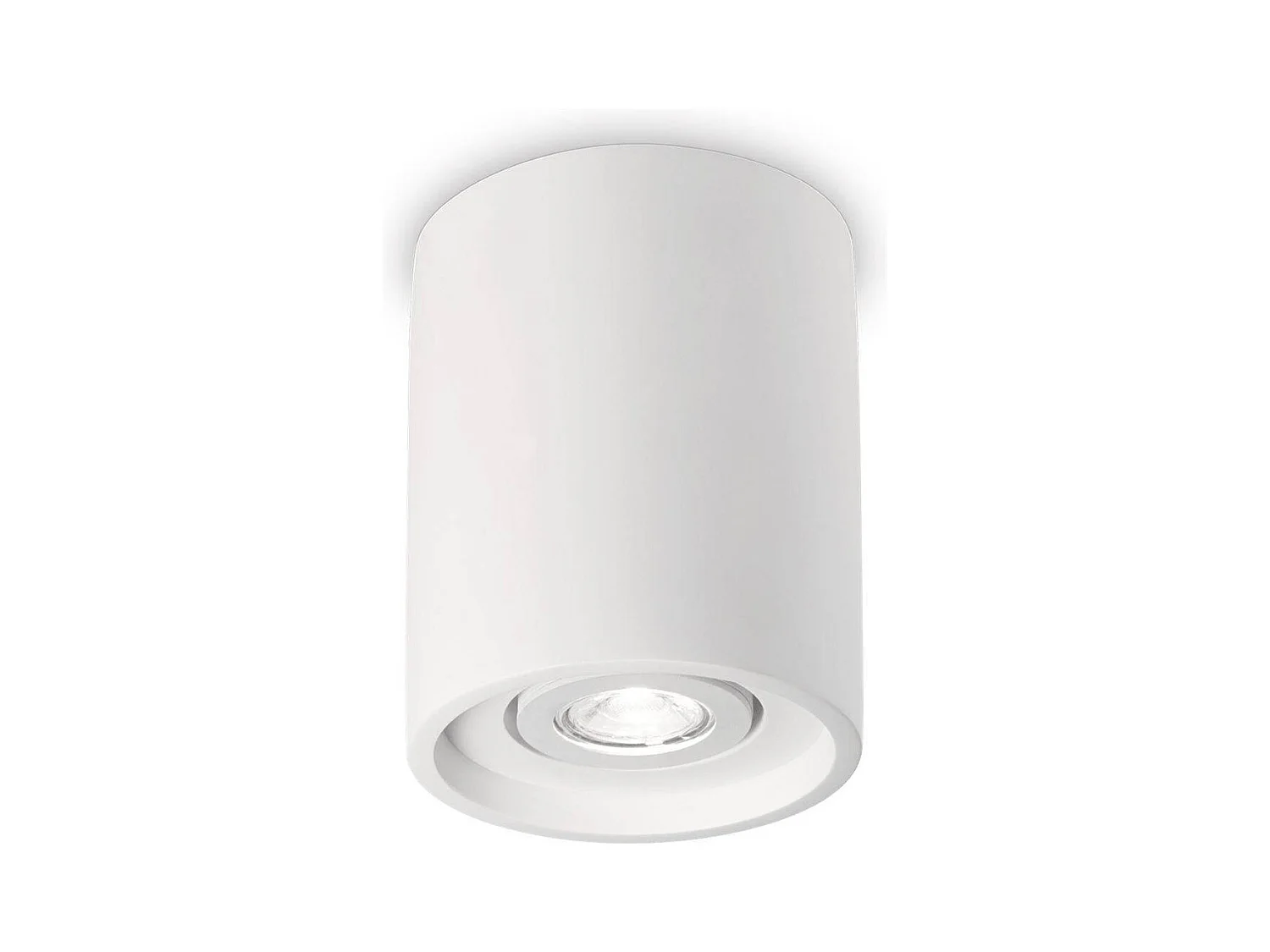 Ideal Lux Oak - 1 licht Round Surface Mounted Abwärtsstrahler Weiß
