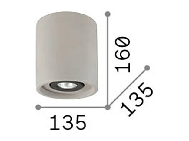 Ideal Lux Oak Downlight à 1 lumière, rond, blanc