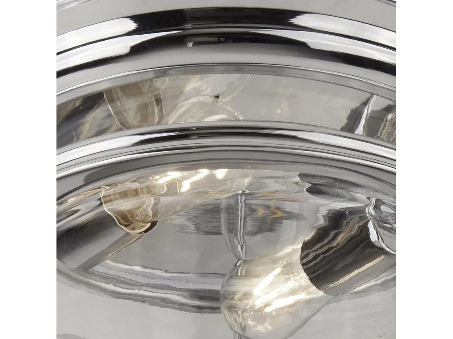 Searchlight Edinburgh - Plafoniera a filo per bagno a 2 luci Cromo IP44, E27