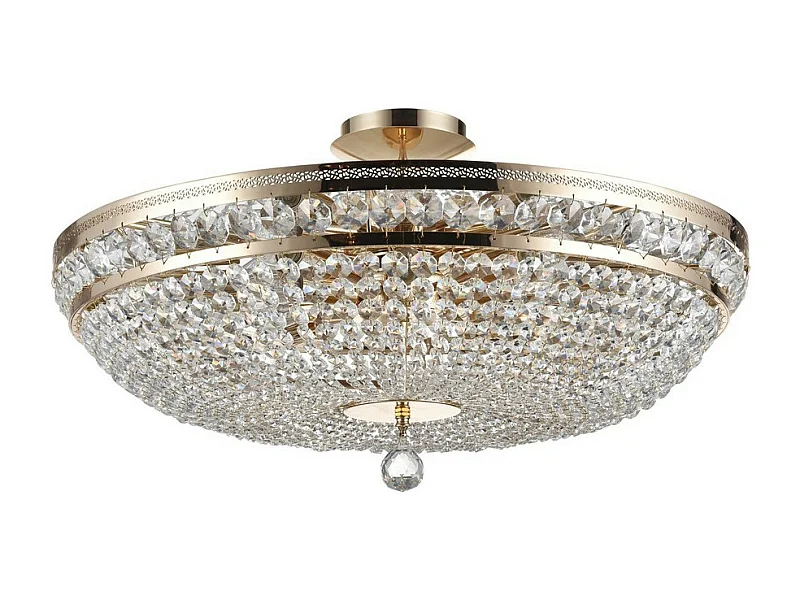 Ottilia Lámpara de Techo Semi Empotrada Oro & Cristal, 12 Luces, E14