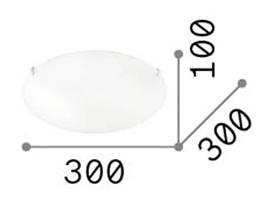 Ideal Lux Lana - 2 Licht kleine Deckenleuchte Chrom, E27