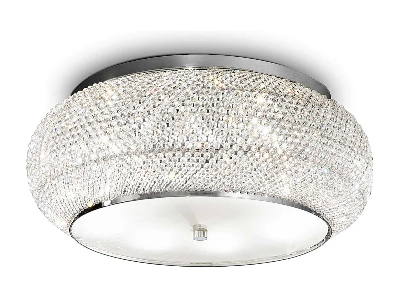 Ideal Lux Pasha' - 10 licht Deckeneinbauleuchte Chrom, Kristall, E14