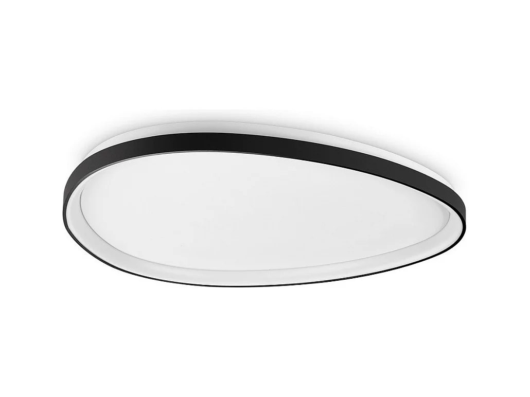 Ideal Lux GEMINI Plafonnier semi-encastré à LED intégré de 81 cm, noir, 2 700 K