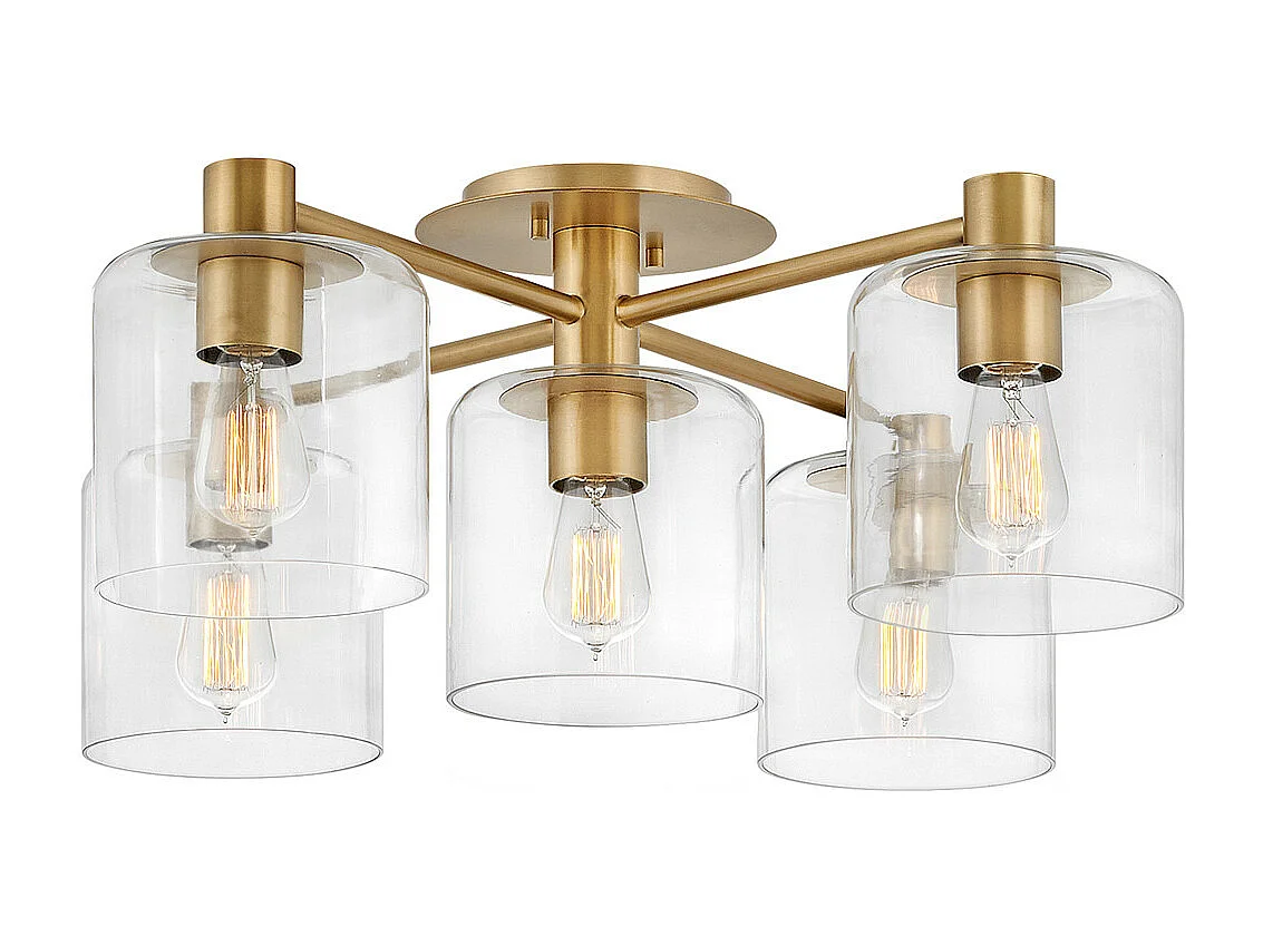 Elstead Hinkley Axel Multi Arm Semi Flush Taklampa Heritage Mässing