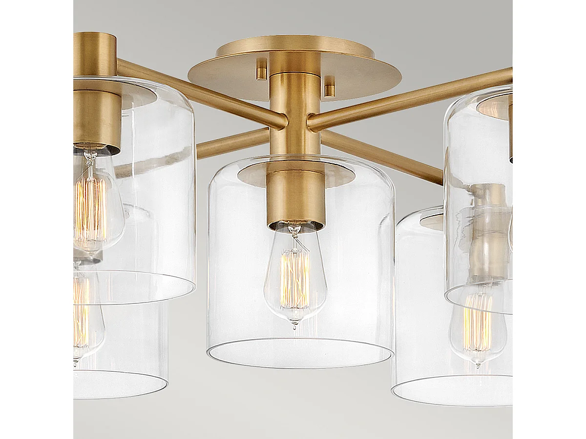 Elstead Hinkley Axel Multi Arm Semi Flush Taklampa Heritage Mässing