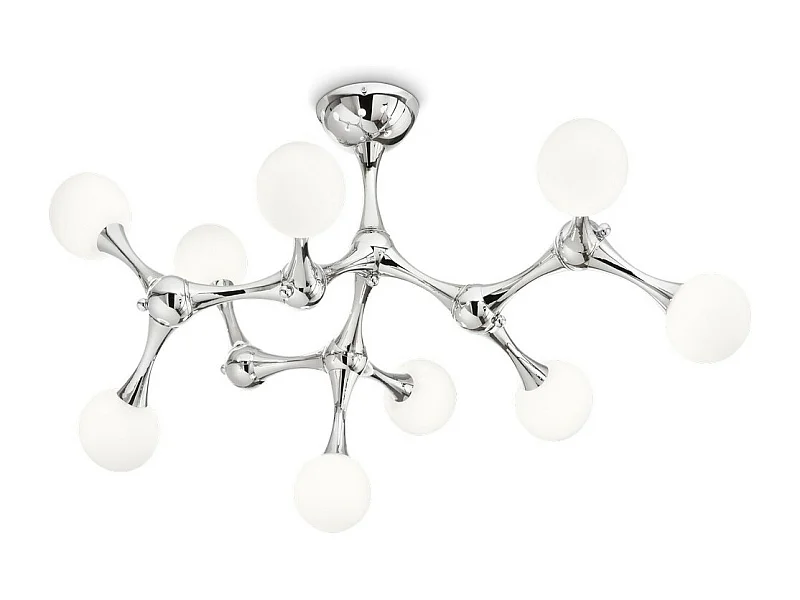 Ideal Lux Nodino - 9 licht Medium Multi Arm Deckenspülung licht Chrome, G9