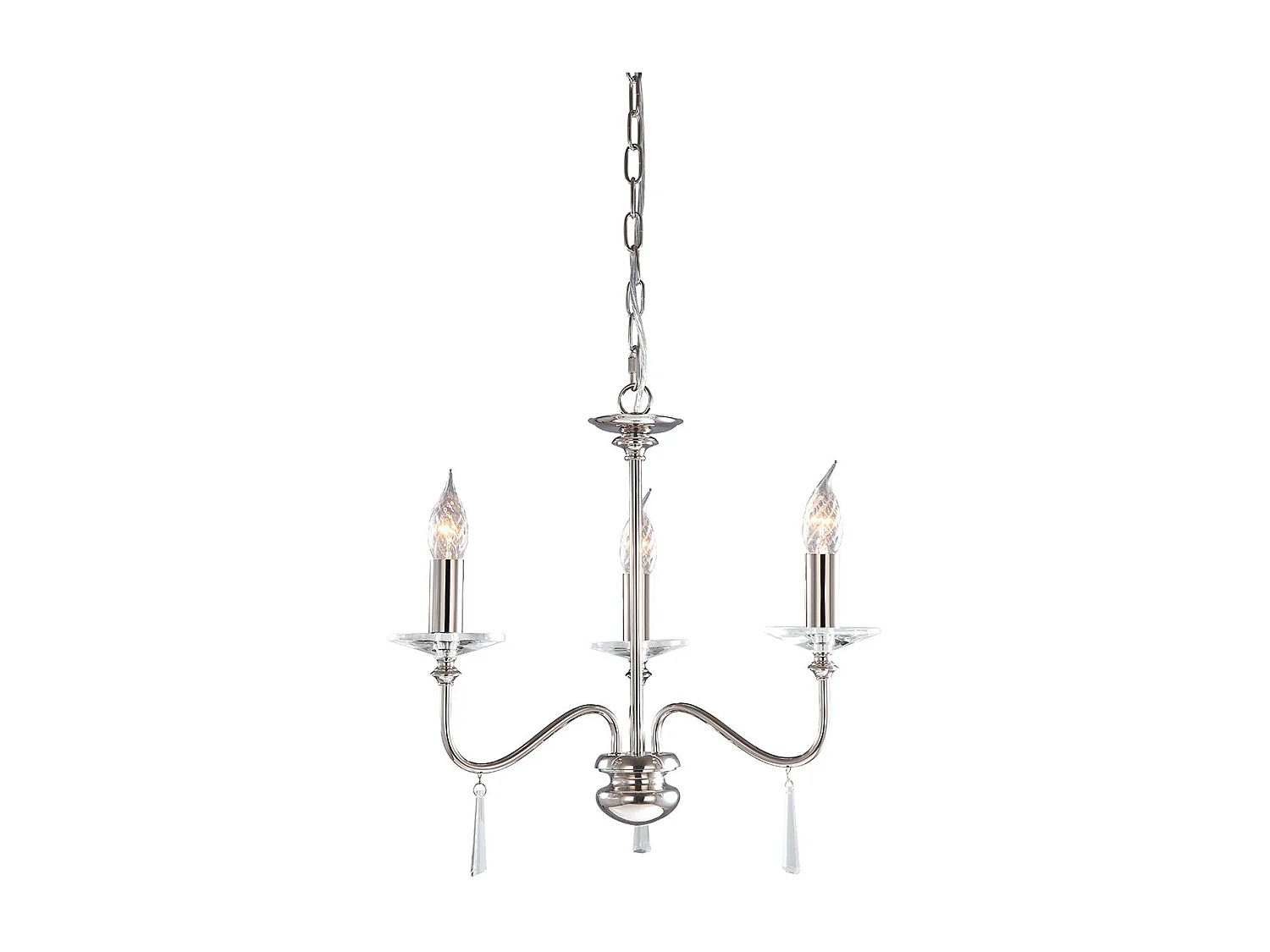 Elstead Finsbury Park - Kronleuchter 3 Leicht poliertes Nickel-Finish, E14