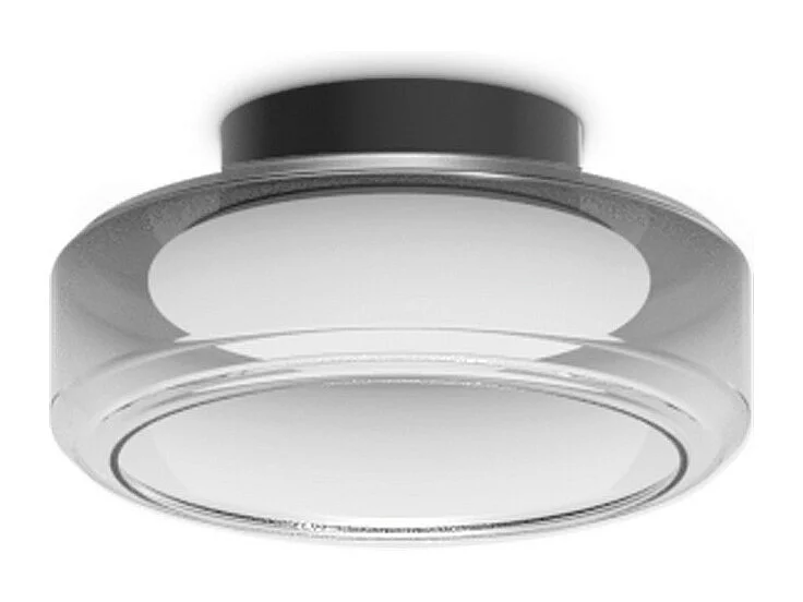 Ideal Lux TOPICO 35cm LED-Schüssel-Deckenleuchte, halbbündig, Rauchgrau, 3000K