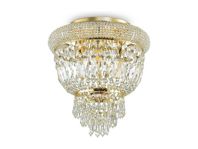 Ideal Lux Dubai Lustre à 3 ampoules au fini laiton, E14