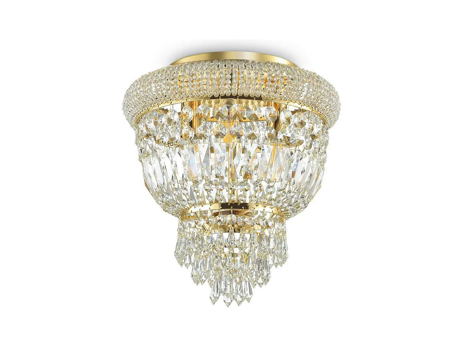 Ideal Lux Dubai - Lampadario a 3 luci da soffitto in ottone, attacco E14