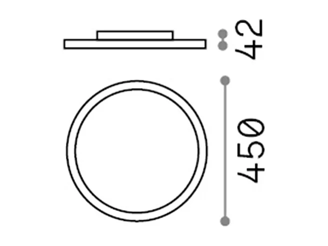 Ideal Lux FLY 45 cm integriertes LED-Halbbündiglicht Weiß, 3000 K, IP40
