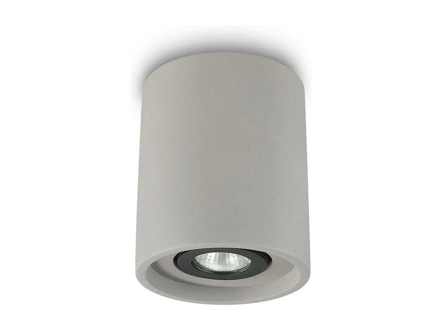 Ideal Lux Oak - 1 Downlight redondo ligero montado en superficie gris claro
