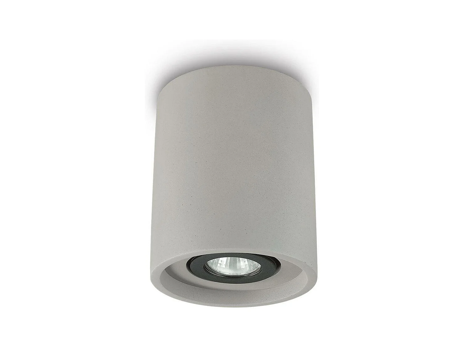 Ideal Lux Oak Downlight à 1 lumière ronde en surface gris clair
