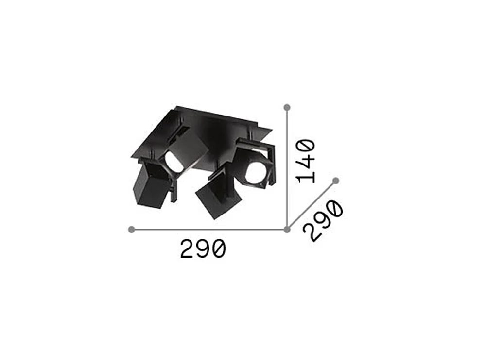 Ideal Lux Mouse Plafonnier 4 Lumières Blanc