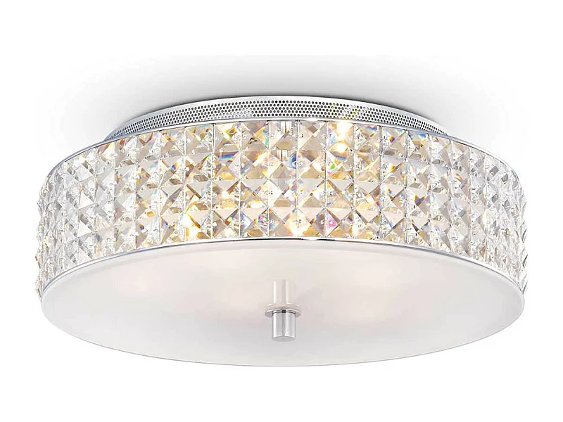Ideal Lux Roma Plafonnier affleurant moyen à 6 ampoules, chrome, G9