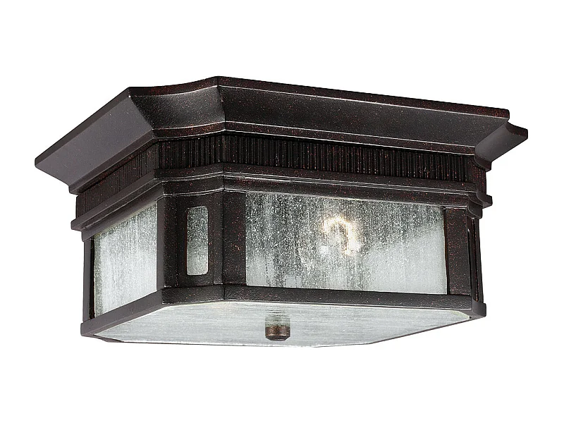 Elstead Federal - 2 Licht Badezimmer Flush Outdoor Deckenlaterne Bronze IP44, E27