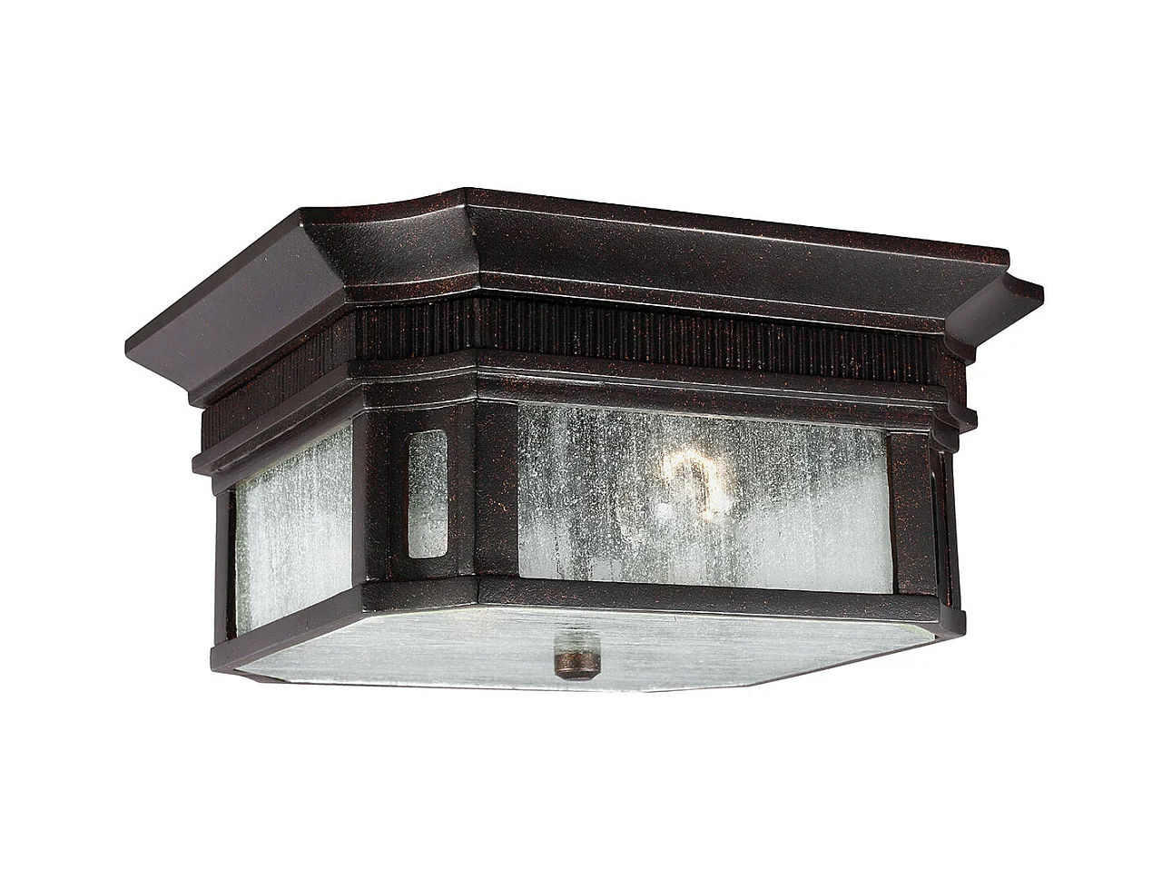 Elstead Federal - 2 Licht Badezimmer Flush Outdoor Deckenlaterne Bronze IP44, E27