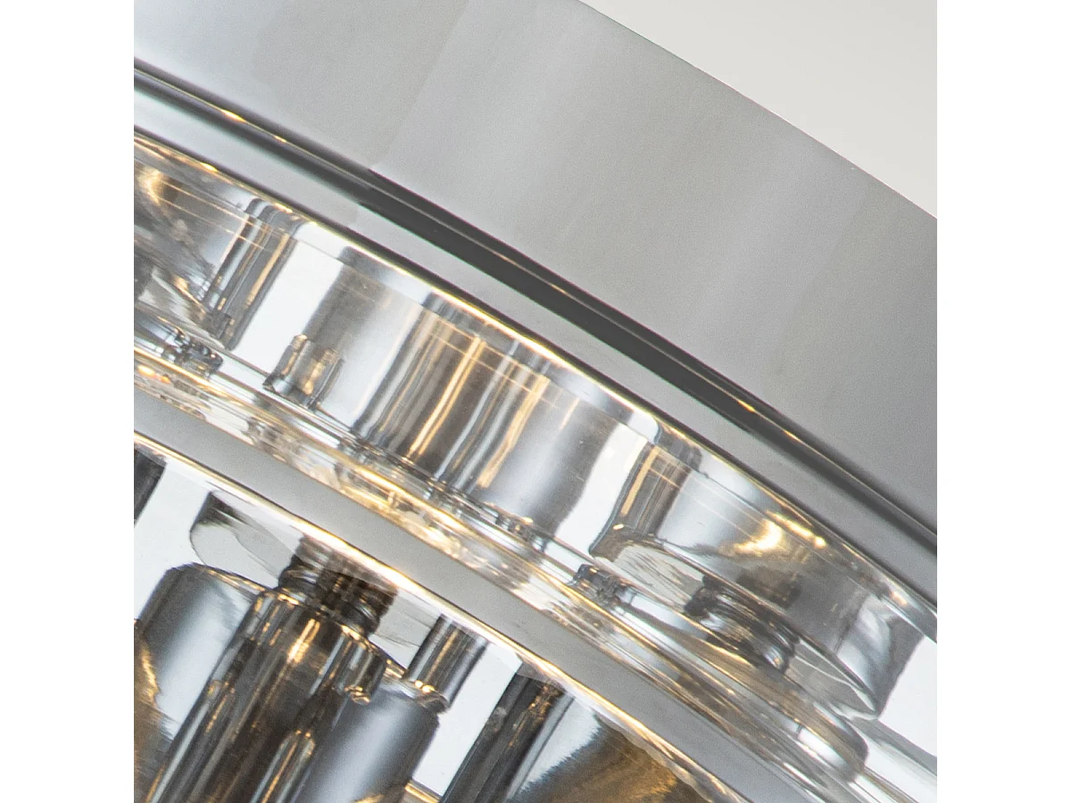 Elstead Quoizel Whistling Skål Halvspolad taklampa polerad krom, IP44