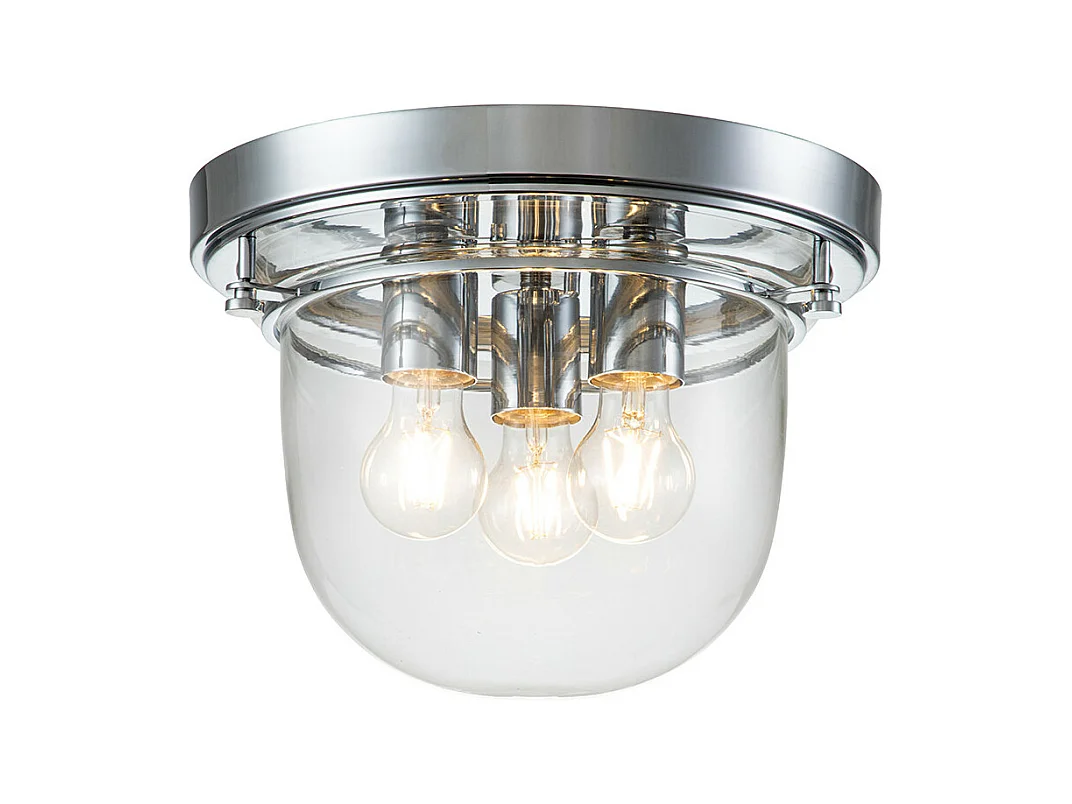 Elstead Quoizel Whistling Plafonnier semi-encastré Bowl chrome poli, IP44