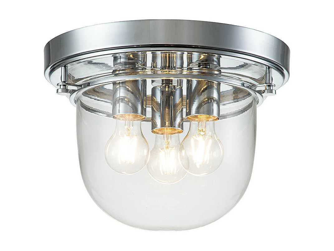 Elstead Quoizel Whistling Bowl Semi-Flush Deckenleuchte Chrom poliert, IP44