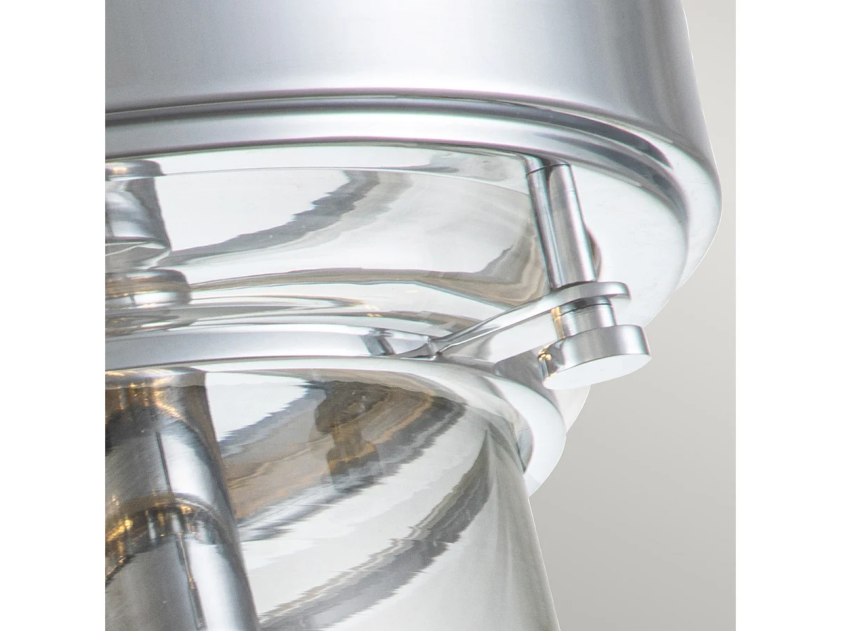 Elstead Quoizel Whistling Bowl Semi-Flush Deckenleuchte Chrom poliert, IP44