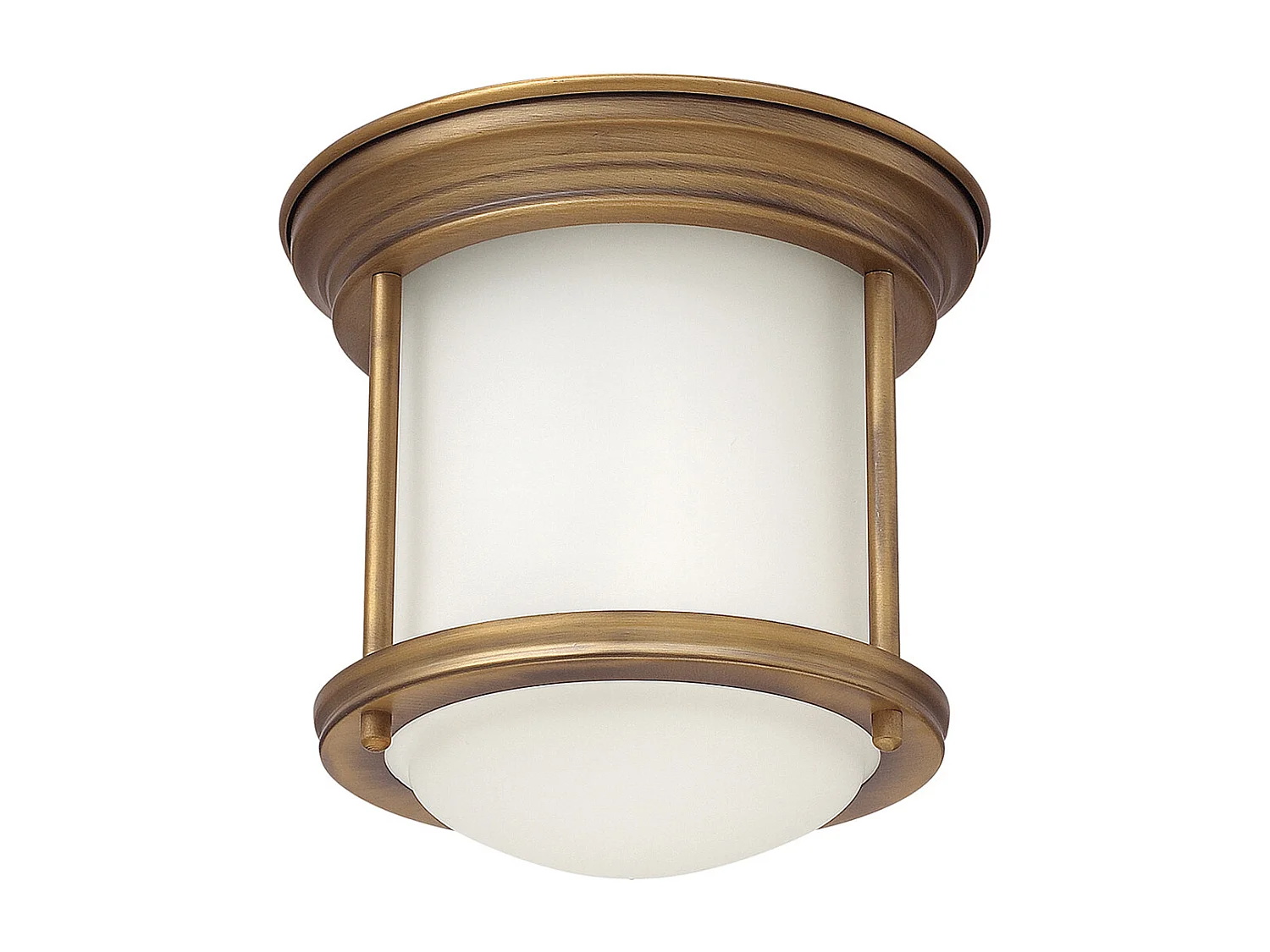 Hadrian Hinkley 1 luce da incasso in bronzo spazzolato con vetro opalino IP44