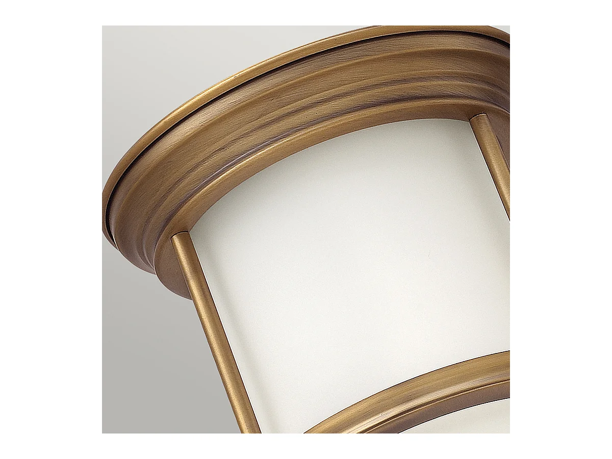 Hadrian Hinkley 1 luce da incasso in bronzo spazzolato con vetro opalino IP44