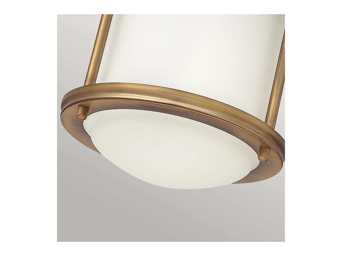 Hadrian Hinkley 1 luce da incasso in bronzo spazzolato con vetro opalino IP44