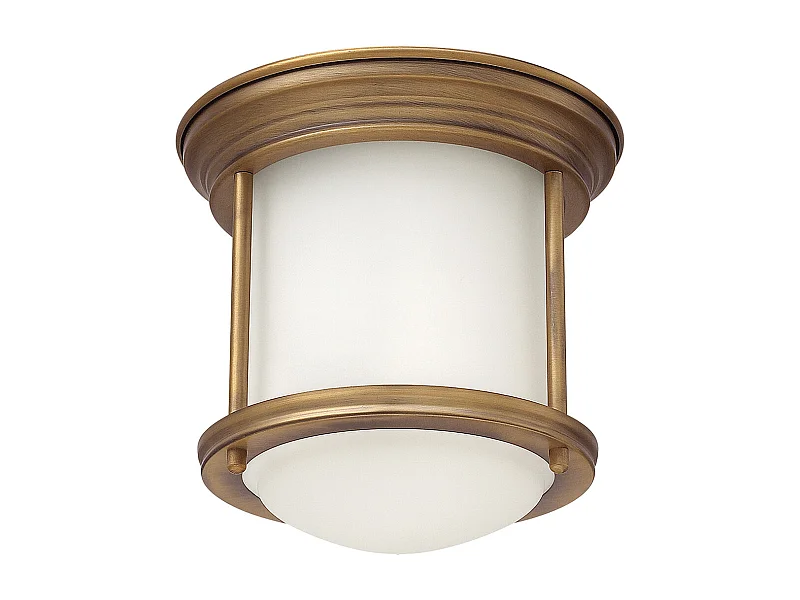 Hadrian Hinkley 1 luce da incasso in bronzo spazzolato con vetro opalino IP44