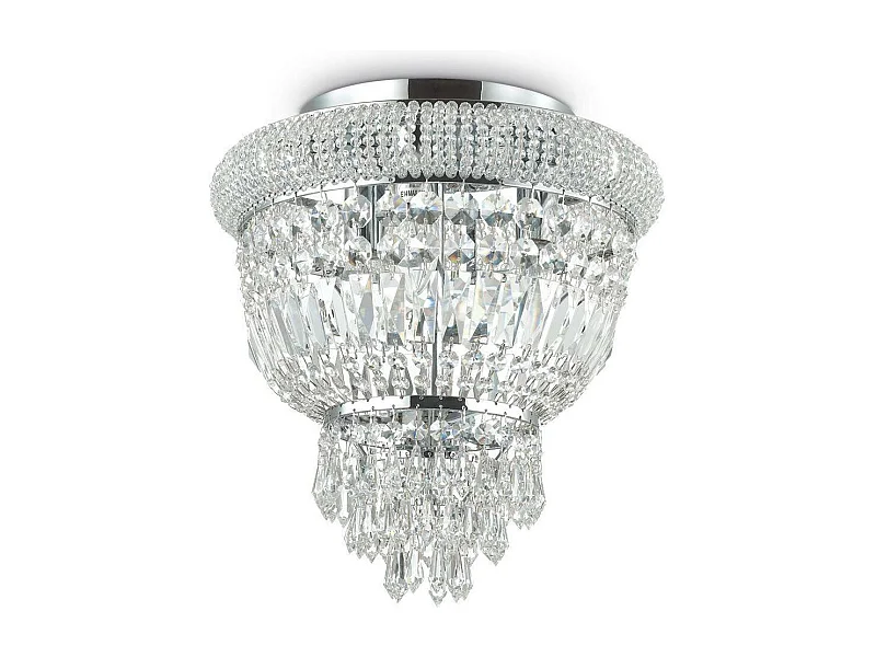 Ideal Lux Dubai - Lámpara de araña de techo con 3 luces, cromo, E14