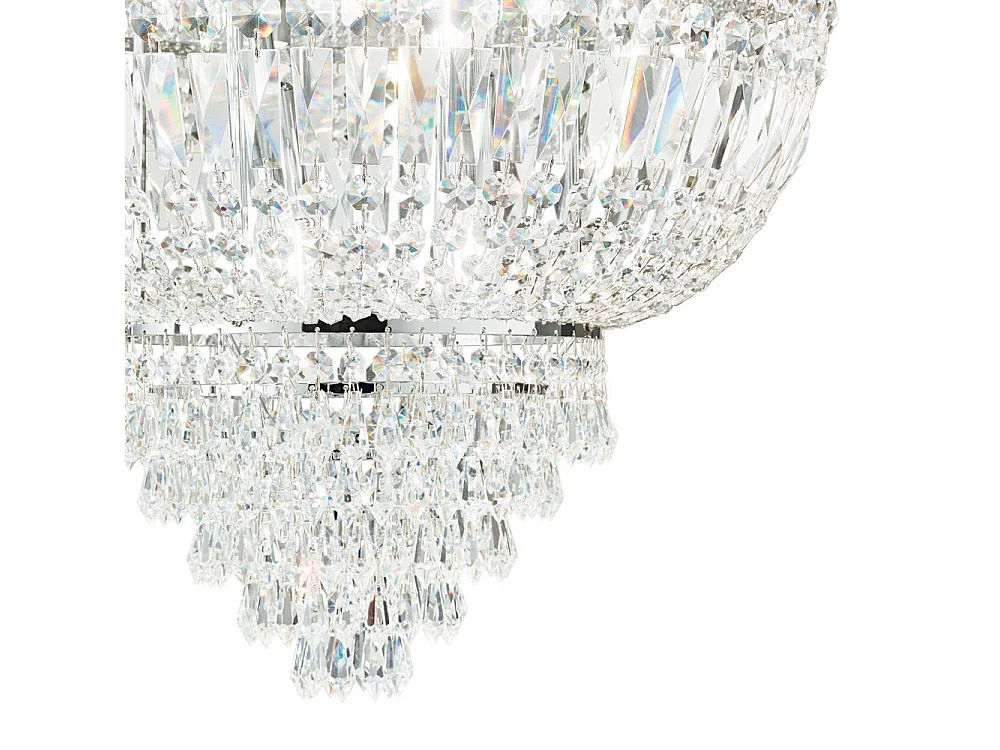 Ideal Lux Dubai Lustre à 3 ampoules au fini chrome, E14