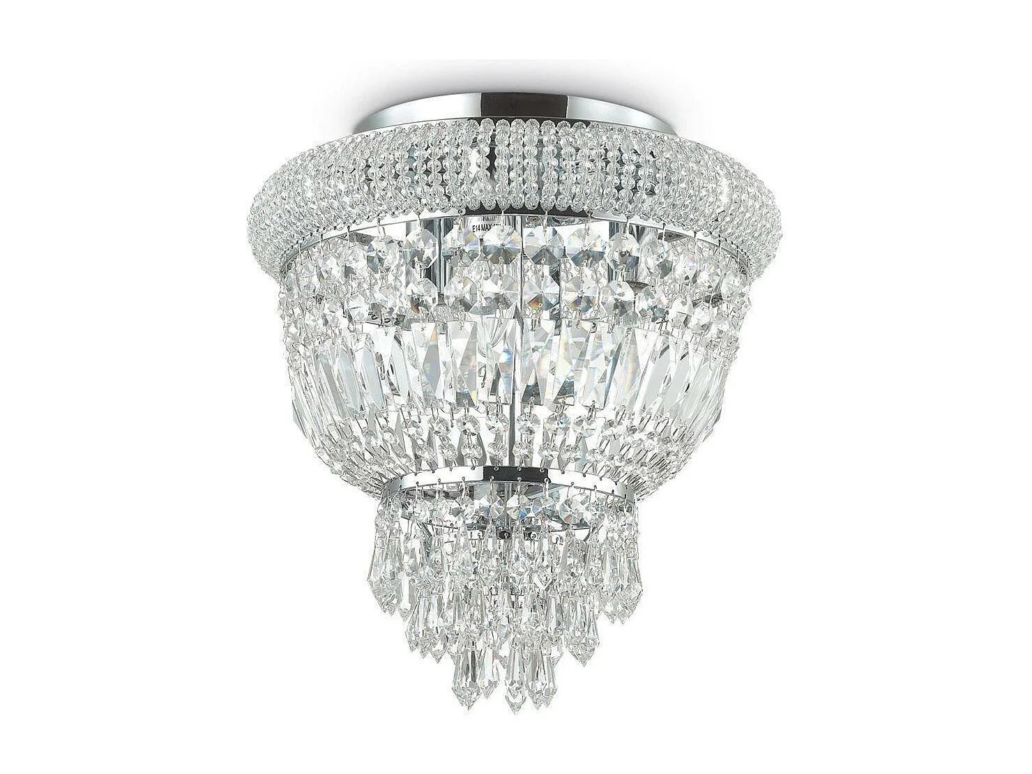 Ideal Lux Dubai - 3 Licht Deckenleuchte Kronleuchter Chrom, E14